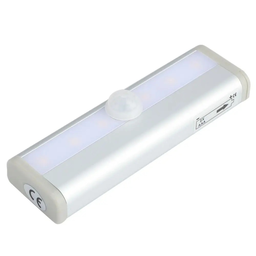 6 LEDs Motion Sensor Light Aluminum Body Magnetic Stick-On Human Body Induction Lamp Infrared Induction Light Car Trunks