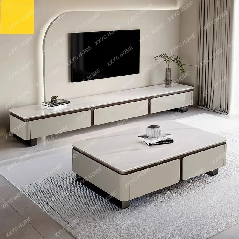 

Light luxury slate coffee table simple modern rectangular microcrystalline coffee table living room for home use