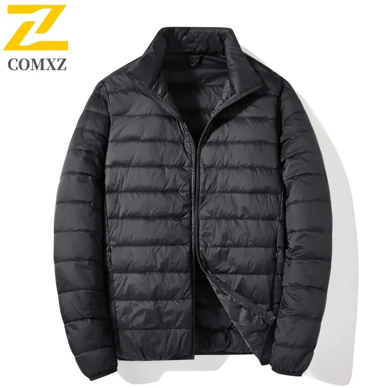 COMXZ Men Cotton Padded Jacket Design Snow Leisure Cold-Resistant Ski Trip Down Jacket Street Lightweight Look Winter Padding