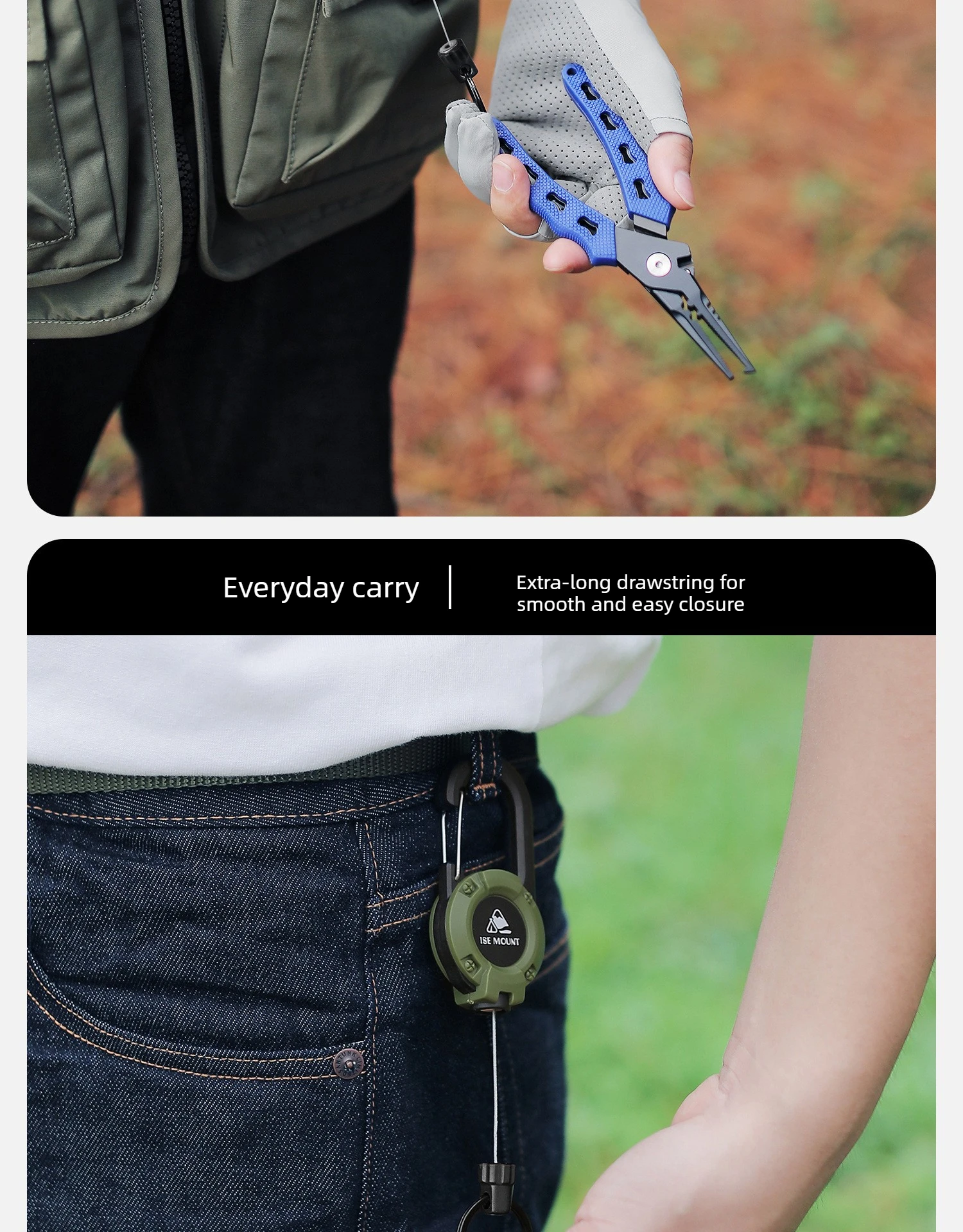 1/4 Stück ausziehbare, einziehbare Schlüsselanhänger-Ausweishalter, robust, mit magnetischem Selbstverriegelungs-Schlüsselring für Herren-Outdoortaschen – Detail 7