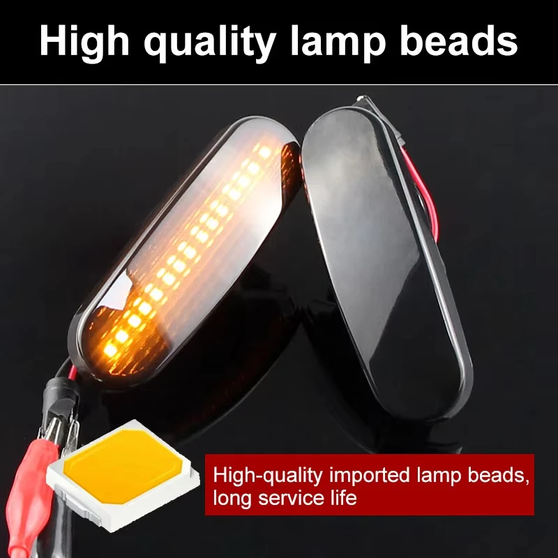 2Pcs Dynamic Side Marker Lamp For Fiat Abarth Punto Qubo Multipla Stilo Panda MK2 MK3（Van Evo) Sequential Flashing LED Light - view 4