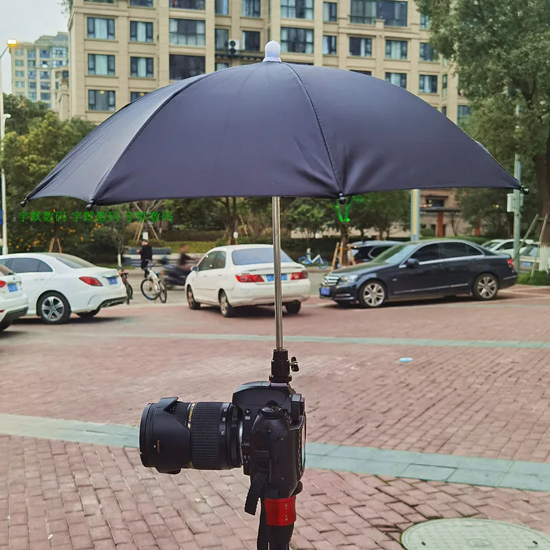 Waterproof DSLR Camera Umbrella Sunshade with Hot Shoe Ball Head for Rainy Day Shooting for Canon Nikon Sony Olympus