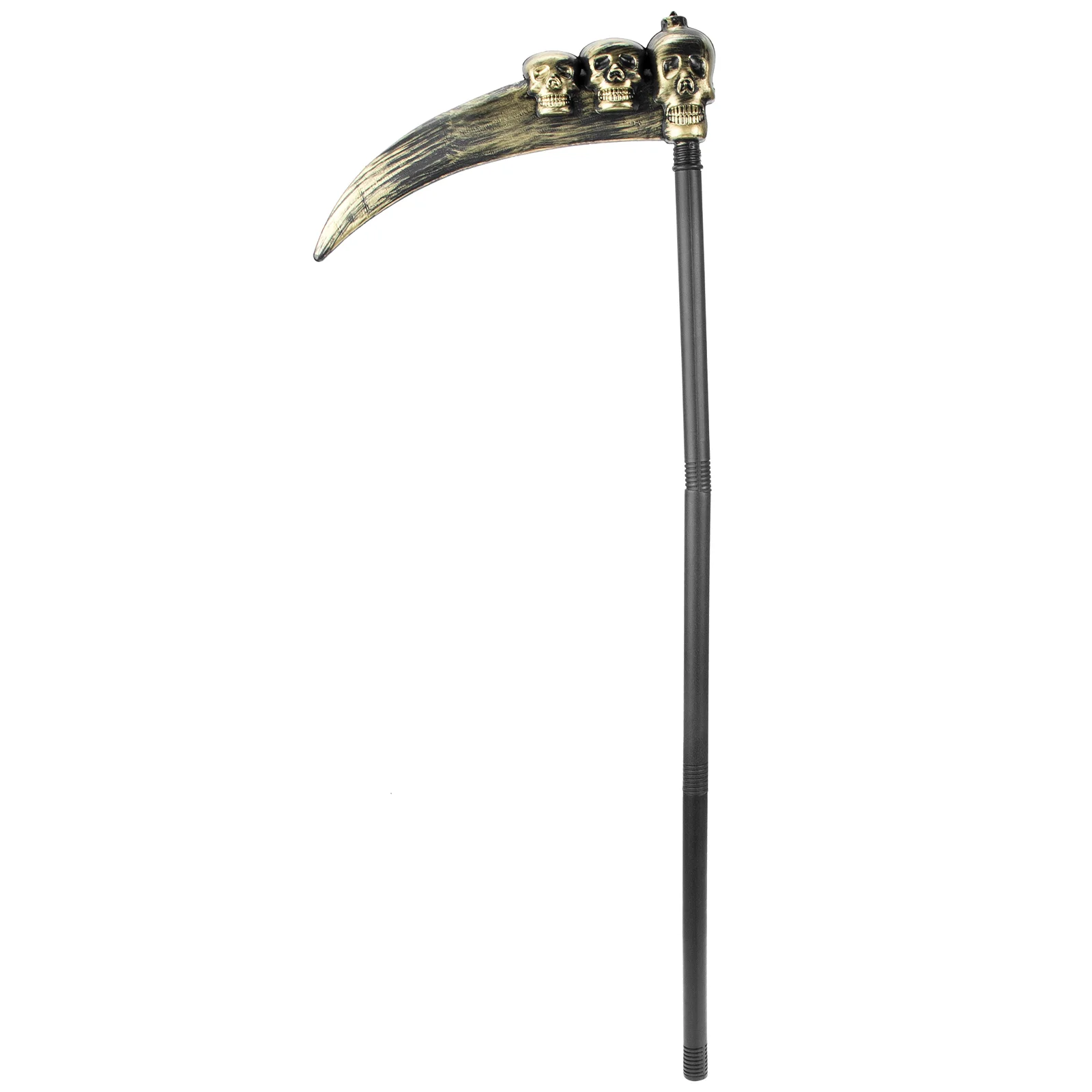 

Simulation Halloween Party Supplies Scythe Staff with Skulls Fairy Wand Fake