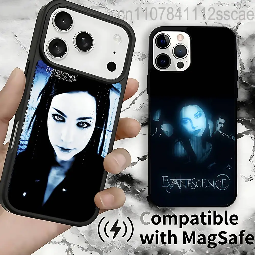 

Evanescence Amy Lee Magnetic Wireless Charging Case For iPhone 11,12,13,14,15,16,17,Pro,Max,Plus Shockproof Cover