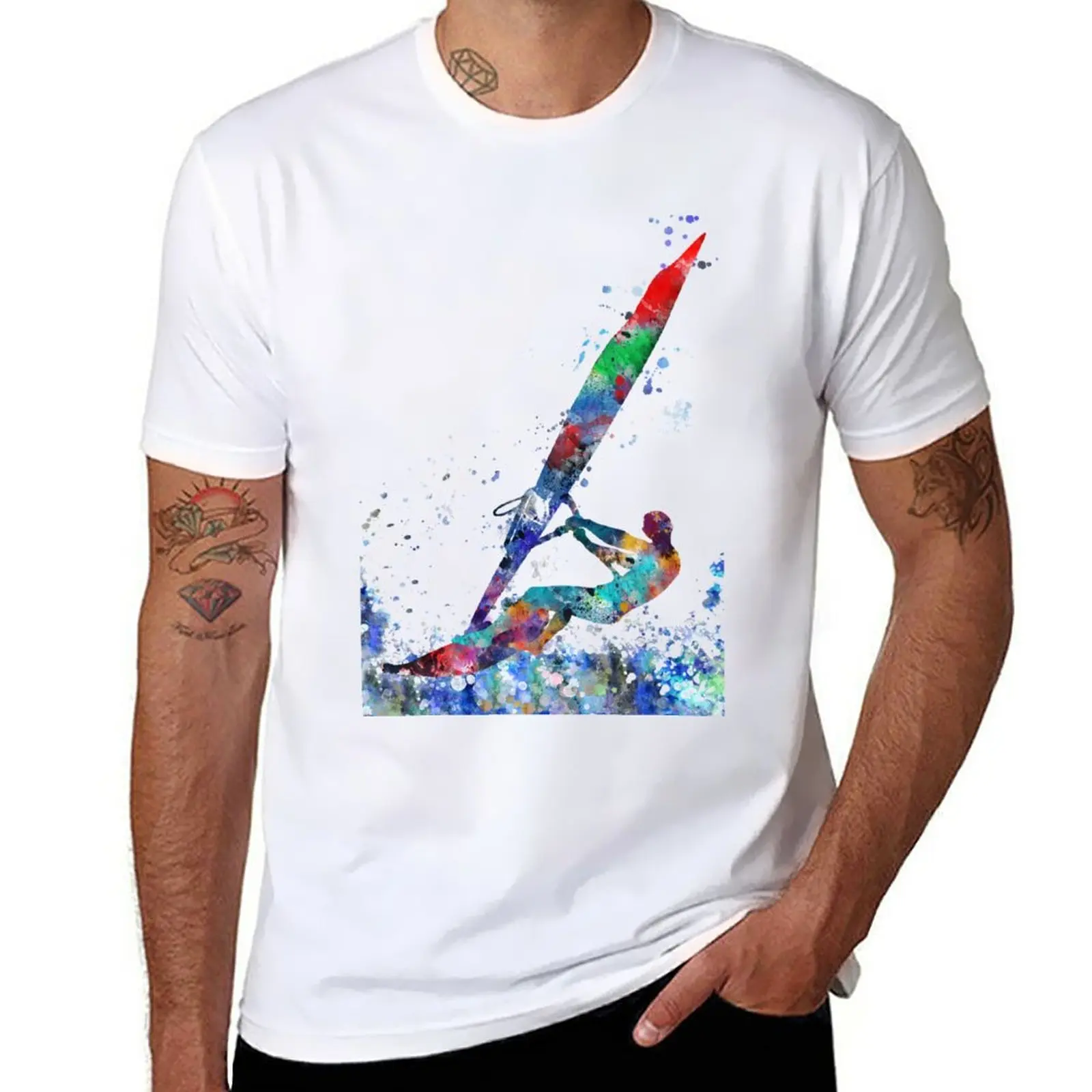 New Windsurfer, windsurfing man T-Shirt graphic t shirts sweat shirt tshirts for men