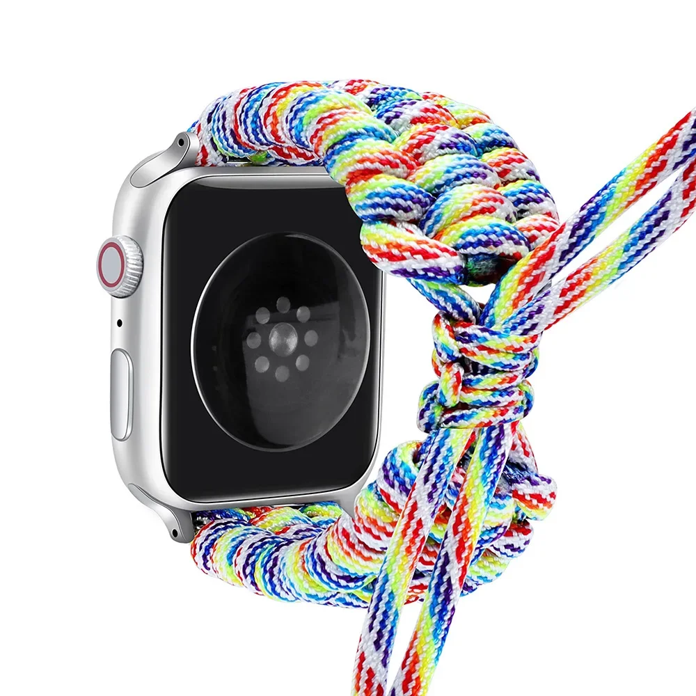 حزام منسوج من النايلون لساعة Apple Watch IWatch S10 الرياضية