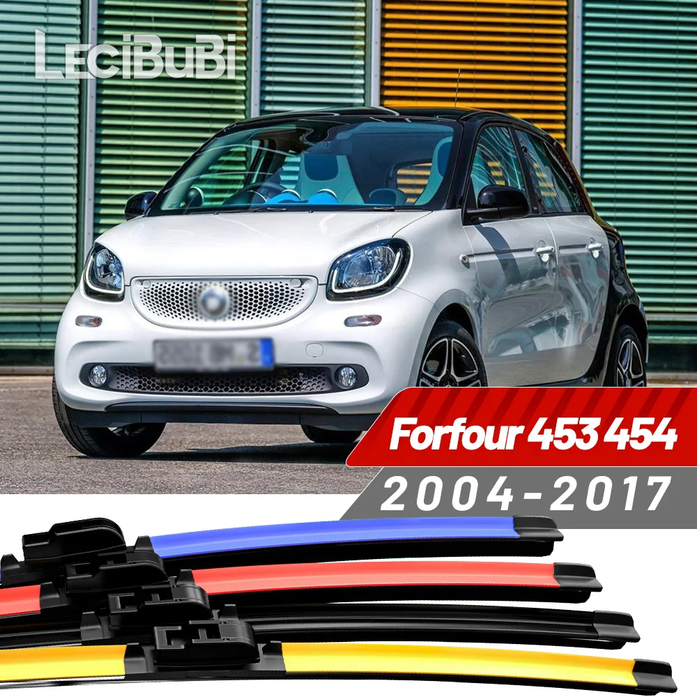 2 ชิ้น สำหรับ SmartForfour 453 454 ปี 2004-2006 2014-2017 2005 2014 2015 2016 ใบปัดน้ำฝนกระจกหน้ารถ