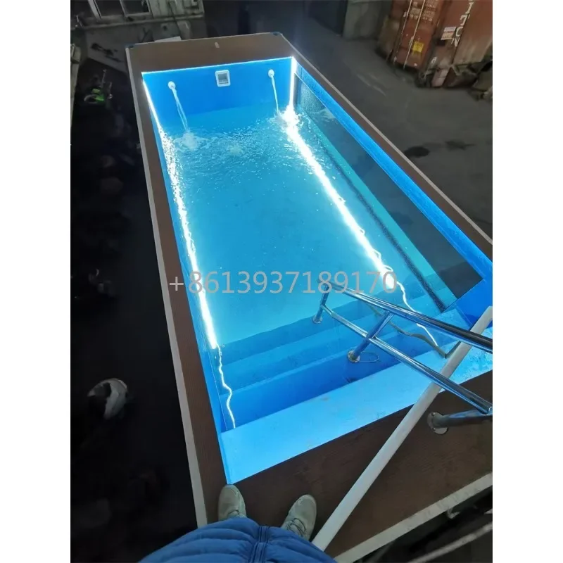 China Shipping Container Swimming Pool 20ft 40ft Container Pools with Internal Wall