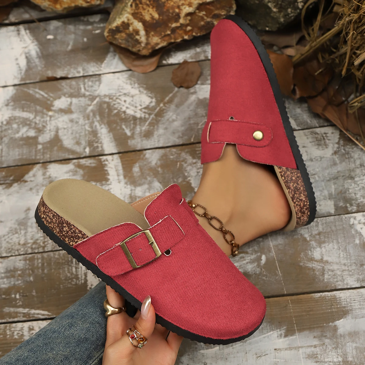 شباشب نسائية خفيفة الوزن غير قابلة للانزلاق أحذية البغال المسطحة غير الرسمية للنساء 2025 موضة جديدة شباشب مريحة للخروج شرائح النساء #6