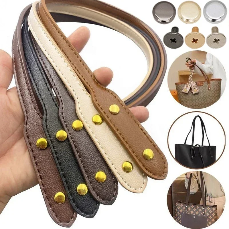 طول 73 سنتيمتر أشرطة حقائب مع المسامير بولي Leather الجلود مقبض حزام انفصال حقيبة كتف حزام استبدال DIY بها بنفسك حقيبة الملحقات