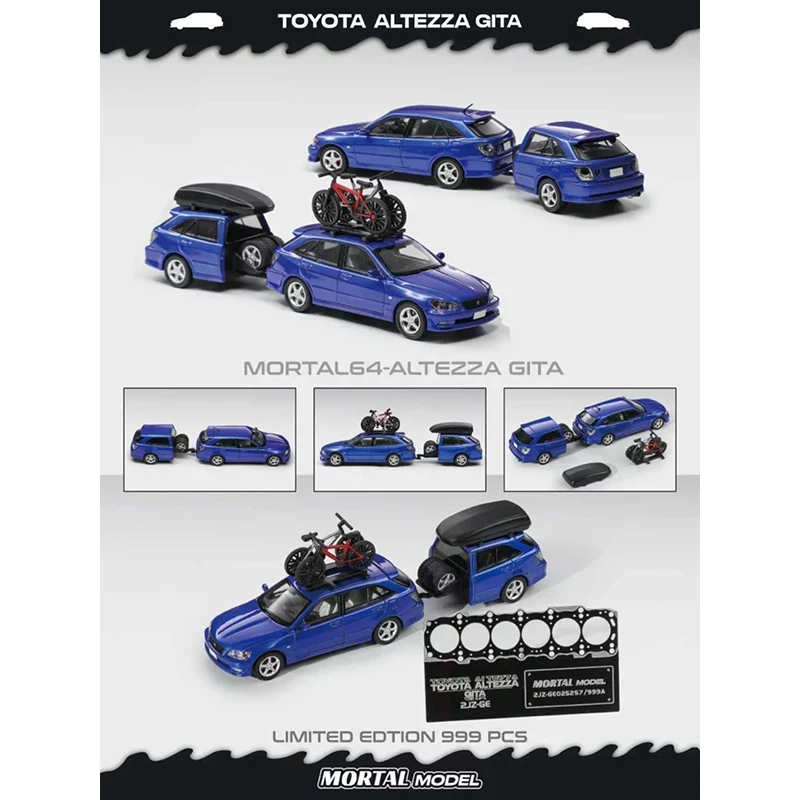 طبعة محدودة 1:64 مورتال تويوتا ألتيزا جيتا إيليت واجون إليكسير مصنع لكزس هو سبورتكروس سبيكة دييكاست نموذج JDM لعبة المشجعين