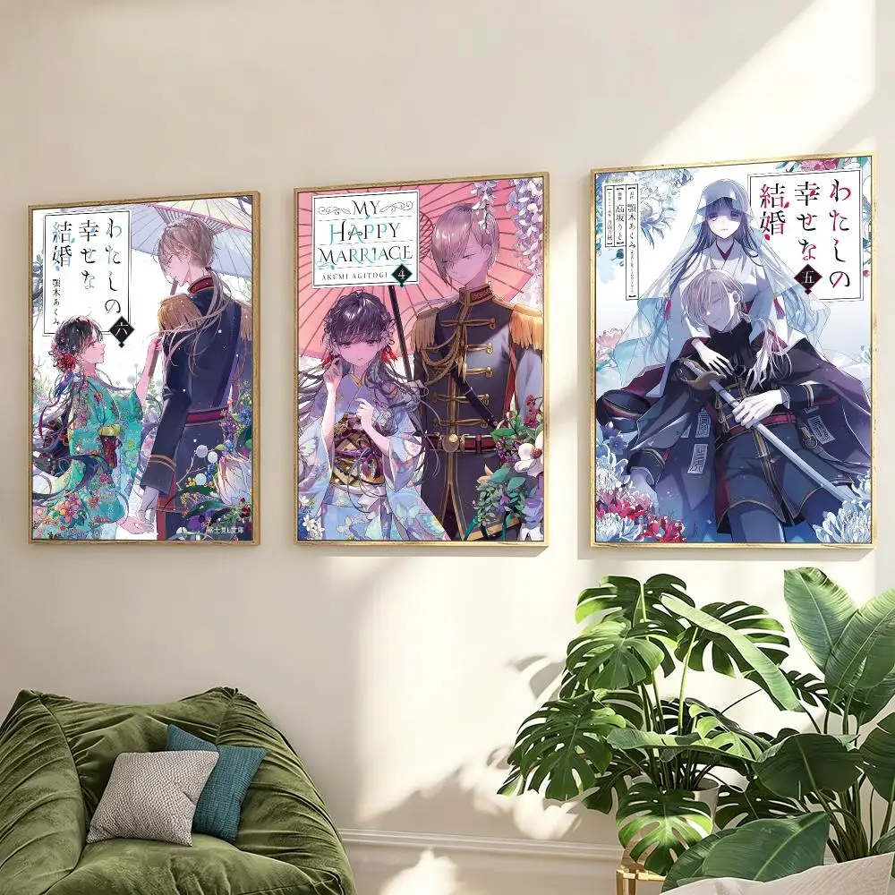 Anime My Happy Marriage Poster Poster Minimalist Decor HD SelfAdhesive Wall Art for Home Café Bedroom Gift Aesthetic Hanging