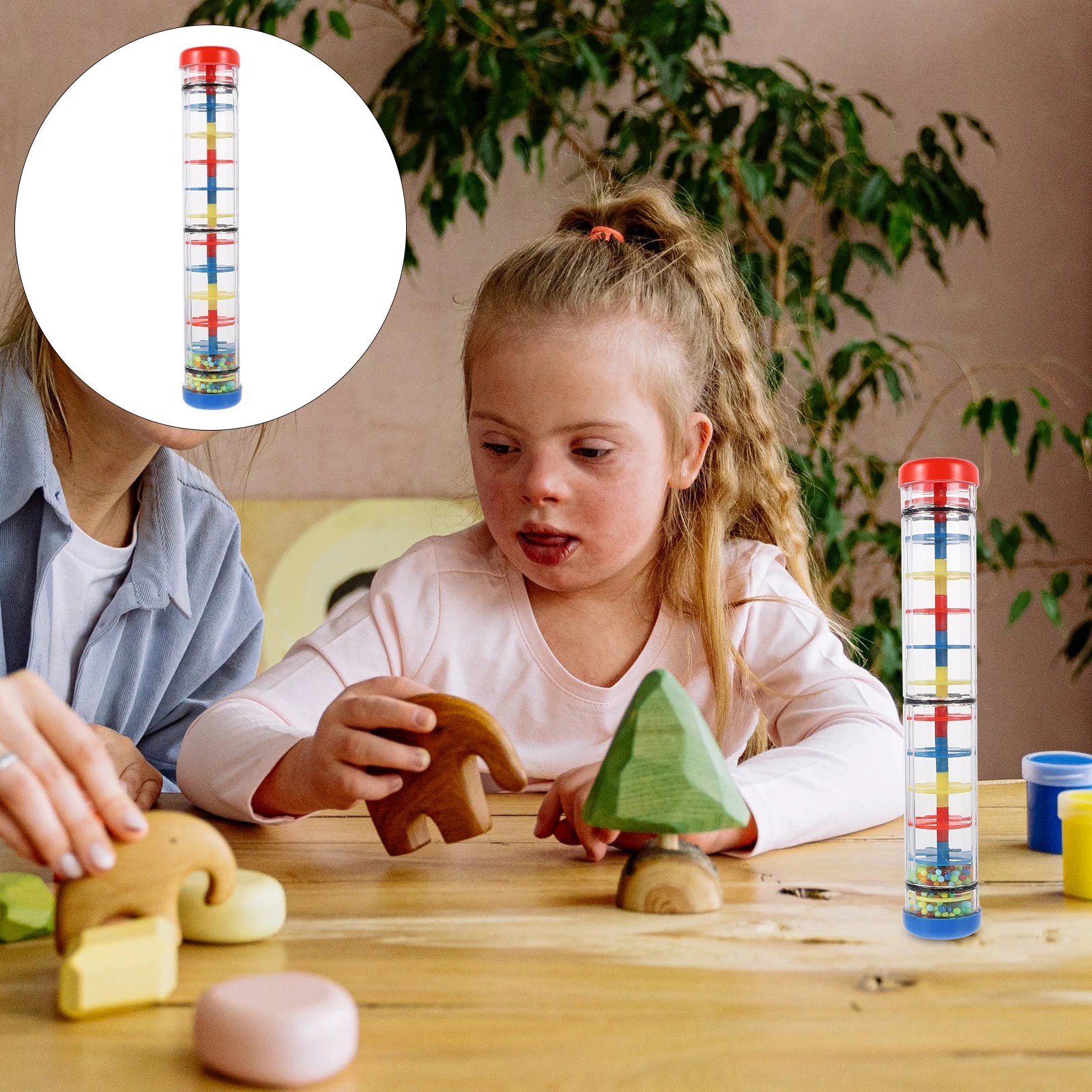 Juguete de lluvia con sonido de gota de lluvia, instrumento Musical para bebé, juguete cognitivo educativo, Material plástico en la creatividad, imaginación, niño