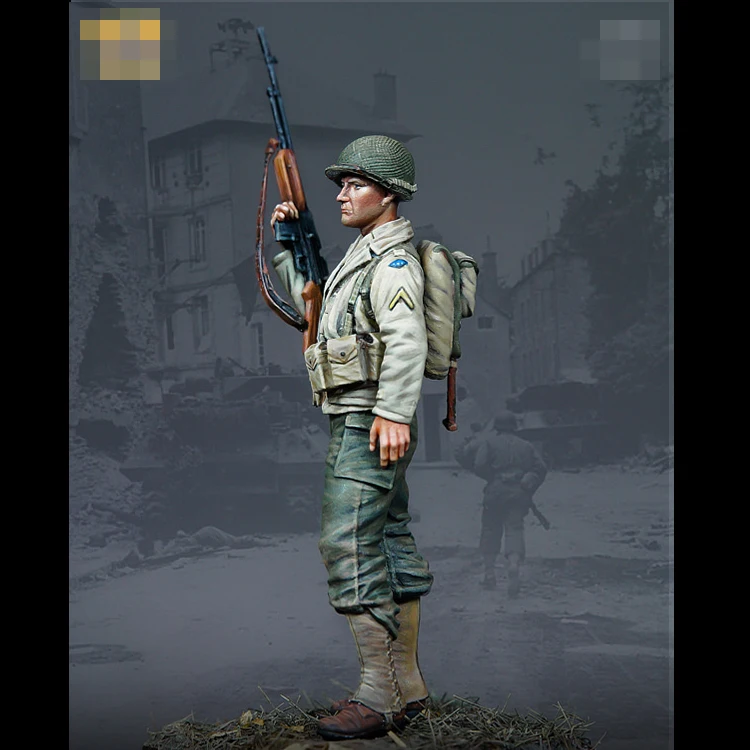 Figurine de Soldat GK en Résine, Kit Non Assemblé et Non Peint, Thème Militaire, WW2 Bar Gunner, 1/35