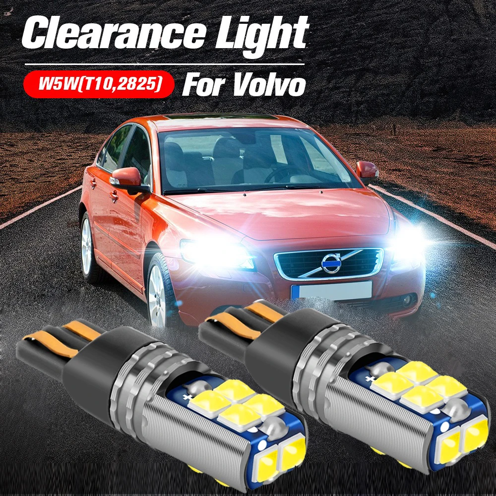 2pcs LED Clearance Light Parking Lamp Bulb W5W T10 194 2825 Canbus For Volvo C30 C70 S40 S60 S70 S80 V50 V70 XC70 XC60 XC90