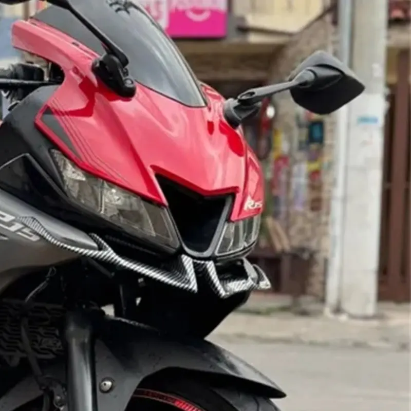 Motorrad Neue Front Verkleidung Winglet Flügel Abdeckung Trim Für Yamaha R15 V3 2017 2018 2019 2020 2021 Shark Fin Schnabel moto Zubehör – Detail 3
