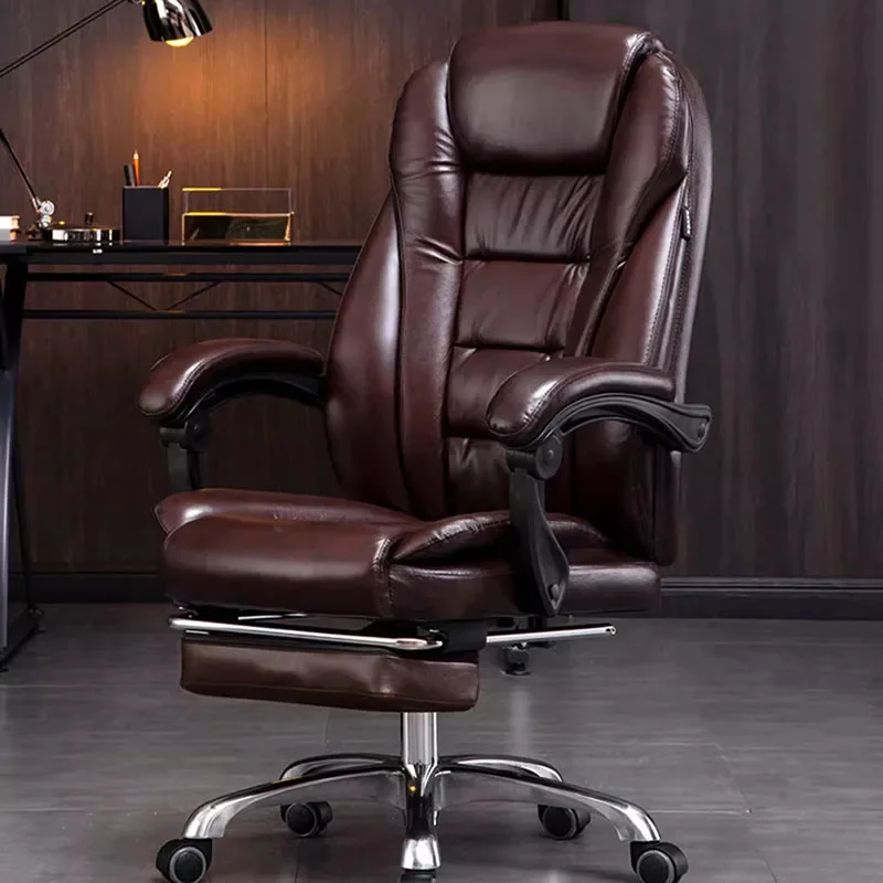 Waterproof Design Office Chairs Arm Extension Luxury Roller Office Chairs Executive Footrest Office Furniture