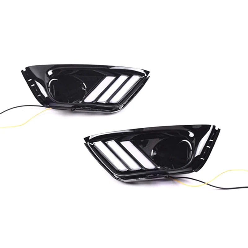 LED DRL Daytime Running Light LED Daylight Amber & White Fog Light Replacement Parts Fit For Jeep Compass 2017 2018 2019