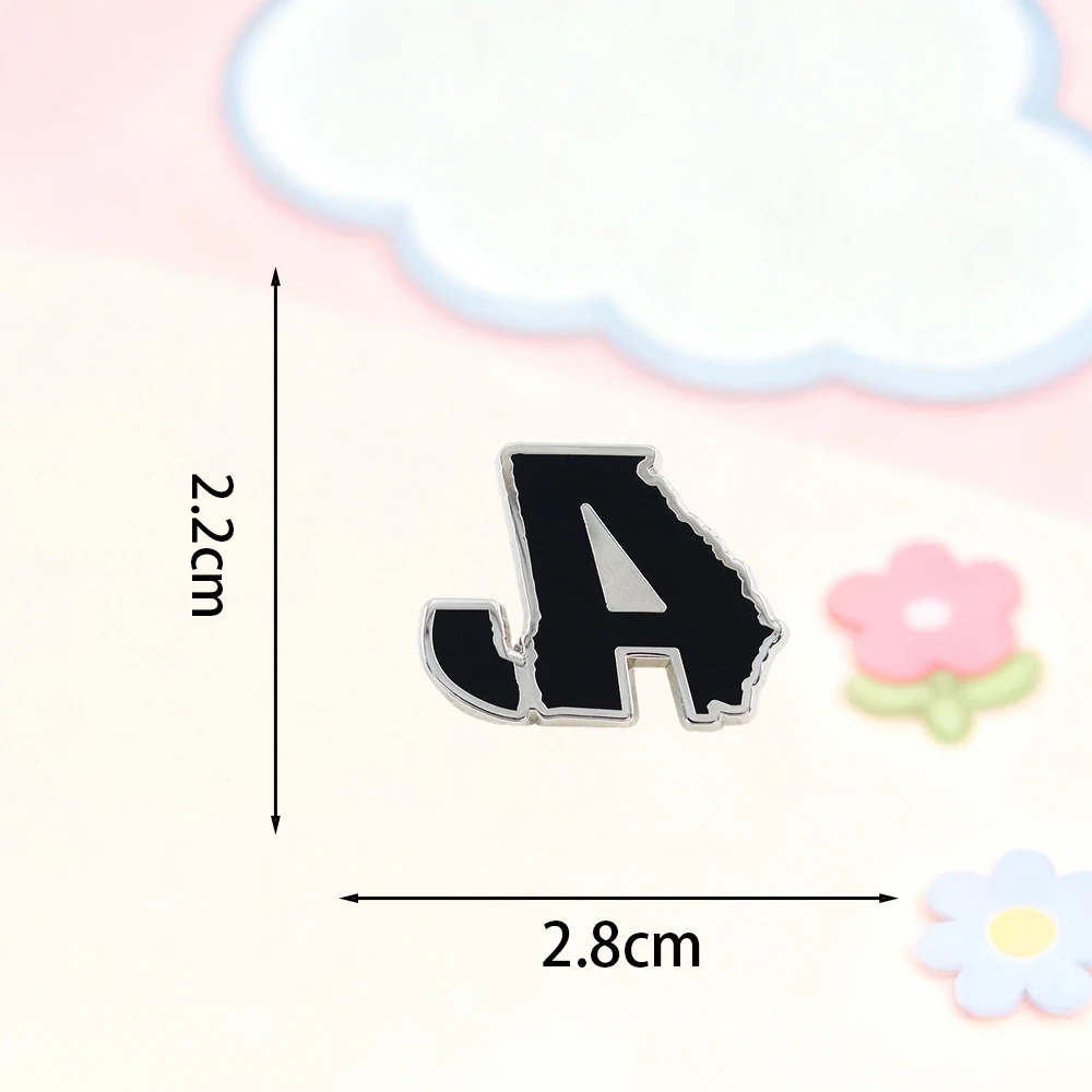 Amerikanischer Country-Musik-Sänger-Abzeichen, Georgia-Karte, JA-Logo, Emaille-Anstecknadel, Sänger-Accessoire, Brosche, Sammlerstück, Dekoration, Geschenk für Fans – Detail 2