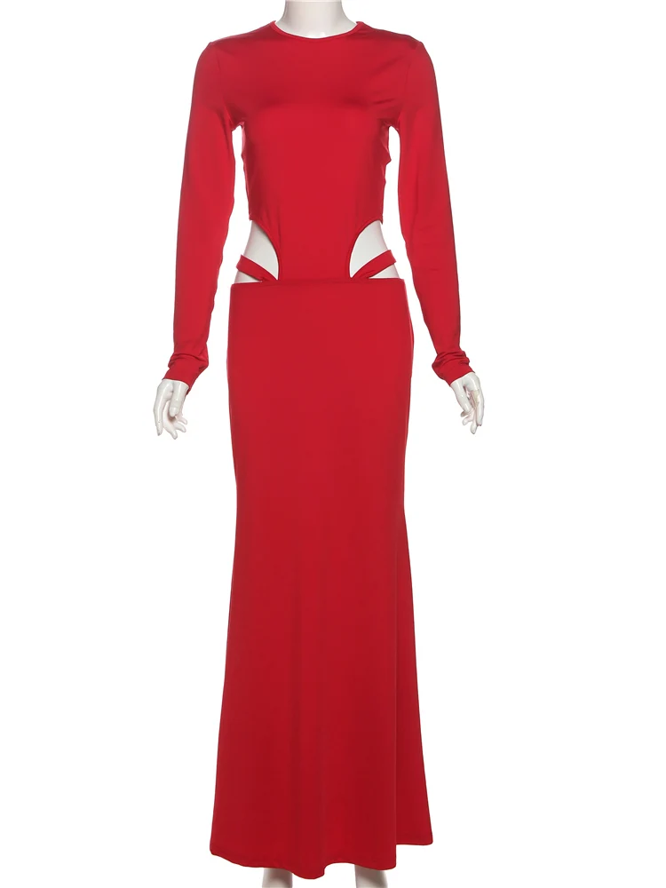 Kliou frauen High Street Kleid Concise Solide Luxus Rot Gerade Schulter Tailleless Körper-gestaltung Vestidos Weibliche Bankett Kleid