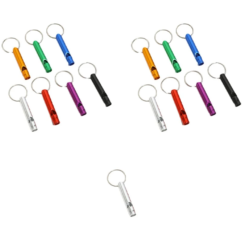

Aluminum Emergency Whistle Portable Safety Training Whistle With Keychain