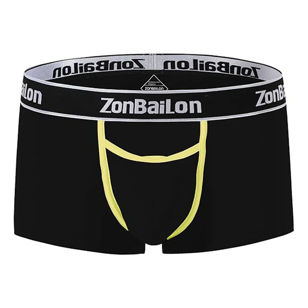 Jinshi Men’s Boxer Shorts Convex-Pouch Sexy Classic Open Fly Lingerie Mens Boxer Briefs With U Pouch