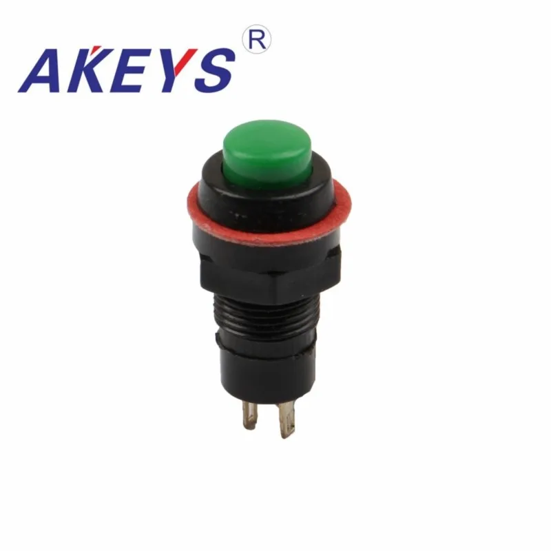 10 Uds Ps-217 13mm interruptor de botón de Reinicio de media rosca 8mm interruptor de antorcha de cabeza plana ps-32