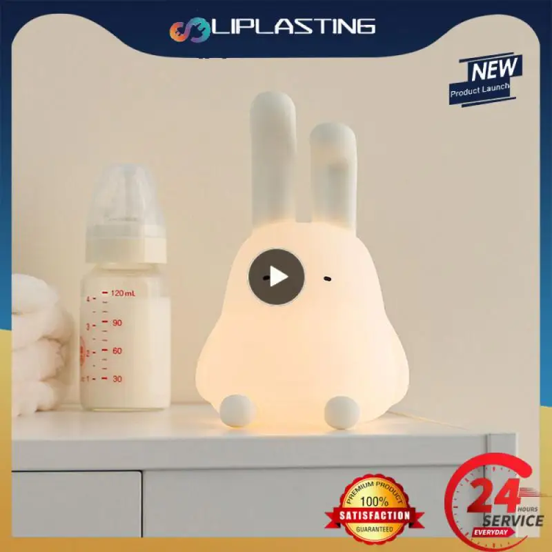 Clap The Lamp Timed Mobile Phone Holder Silicone Lamp Warm Light Nightlight Led Night Light Foldable Folding-eared Rabbit