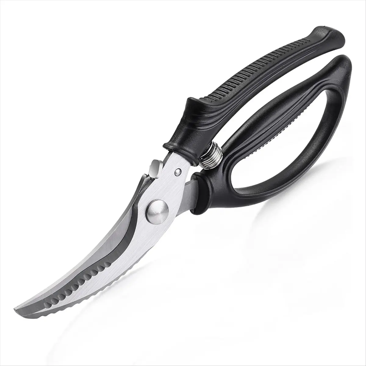 مقصات الدواجن ETRT، مقصات المطبخ مع زنبرك محملة، مقص الدواجن شديد التحمل للحوم والدجاج والتركيا ومقبض مضاد للانزلاق