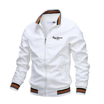 New Spring and Autumn Men's Stand Collar Casual Zipper Jacket Outdoor Sports Coat Windbreaker Jacket for Men Waterproof Bomber 5