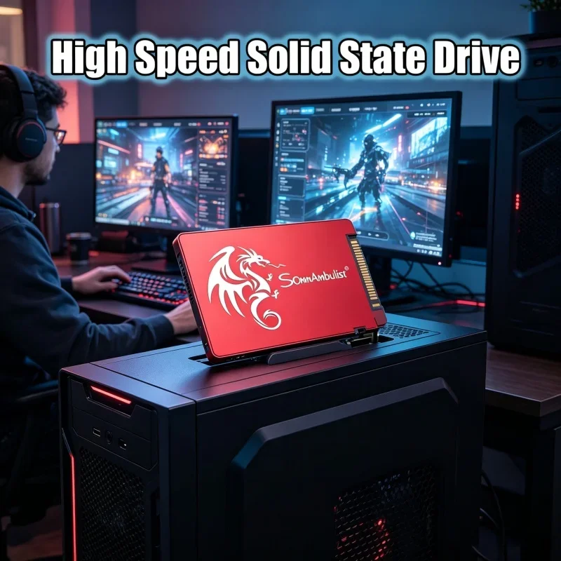 

2026 New SomnAmbulist 2.5 Inch SATA3 SSD 64GB 128GB 256GB 512GB Internal Hard Drive