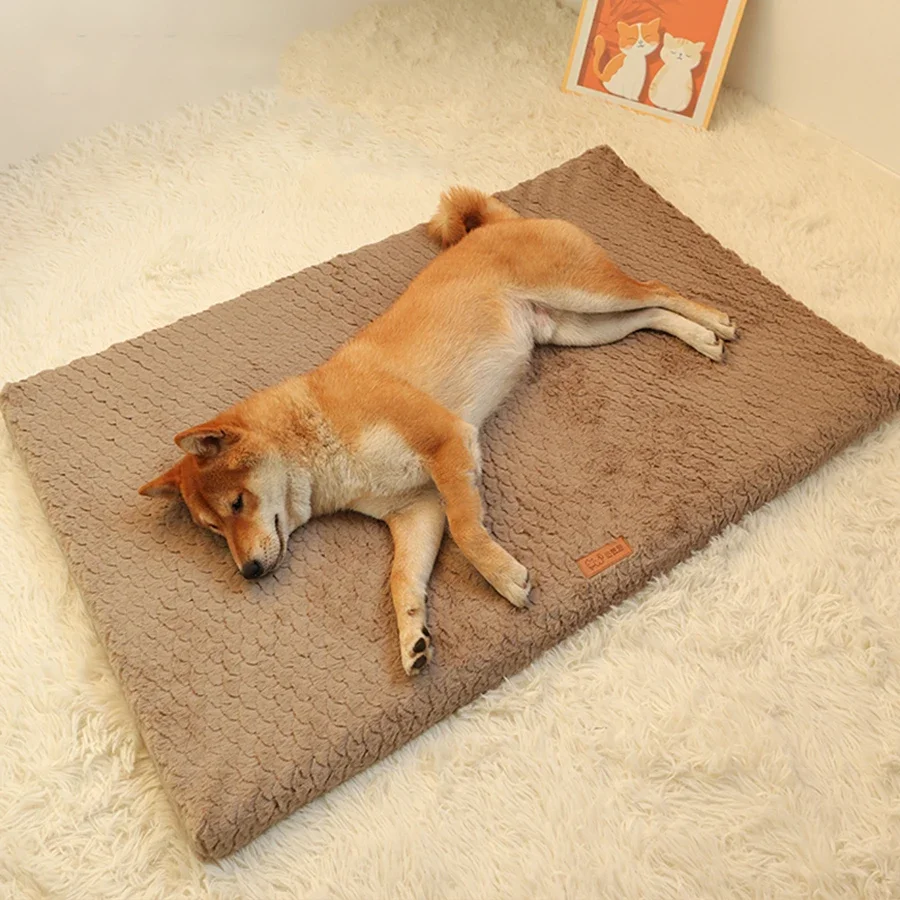 

Removable Memory Foam Pet Bed With Washable Faux Fur Cover Orthopedic Waterproof Dog Bed For Crate Anti-Slip Bottom Dog Bed