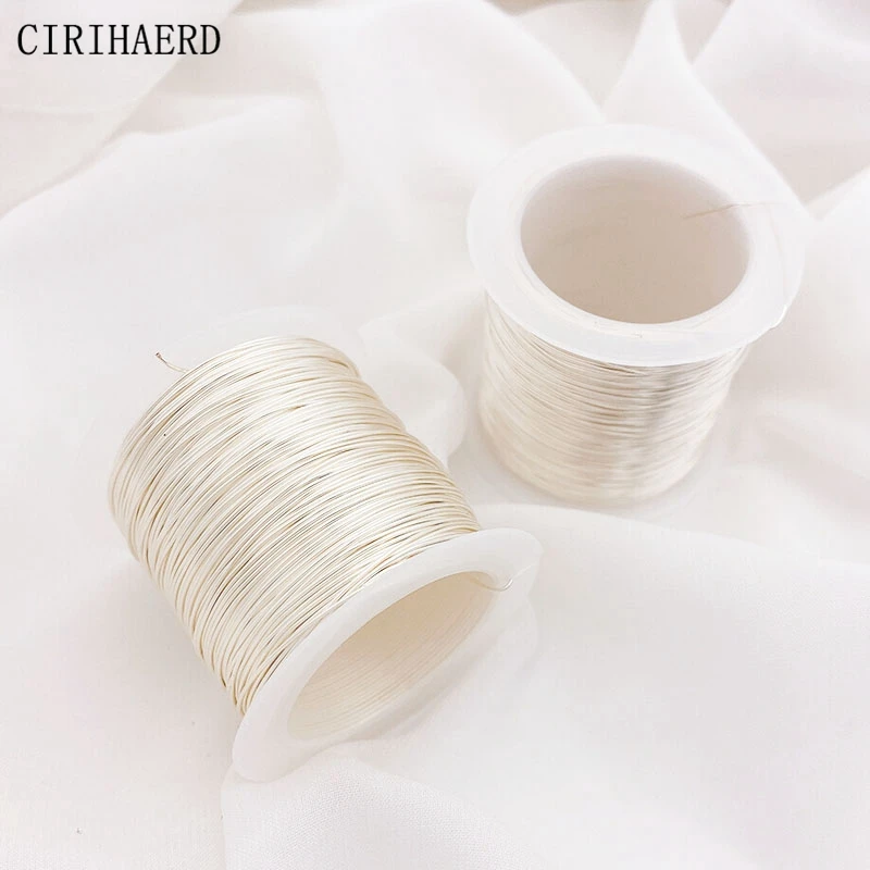 7 Types Size Silver/14K Gold Plated Brass Copper Wire For DIY Jewelry Making Accessories Supplies Beaded Materials Copper Wire