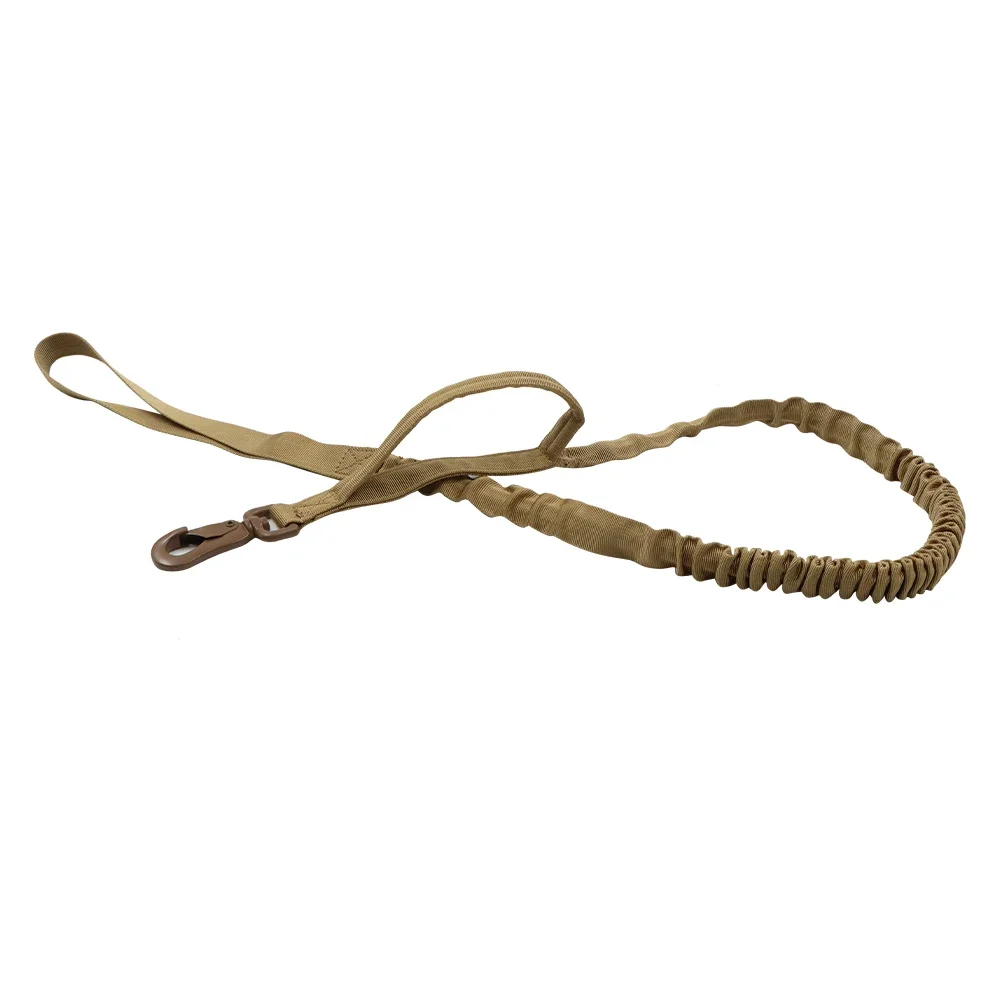 Taktische Hundeleine, verstellbar, mit Schnellverschluss, elastisches Seil mit 2 Griffen, robuste Hundeleine für den militärischen Einsatz. – Detail 9