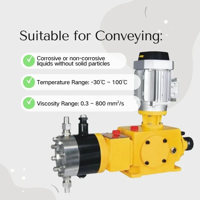 High Pressure Low Flow Industrial Electric Oil Hydraulic Diaphragm Fluid Metering Pump for Water Treatment