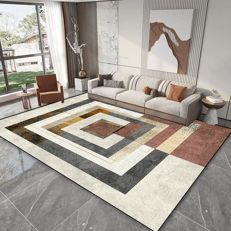 Modern Home Light Luxury Carpet Living Room Abstract Geometry Carpets Hall Sofa Area Floor Mat Room Decor Cloakroom Non-slip Rug