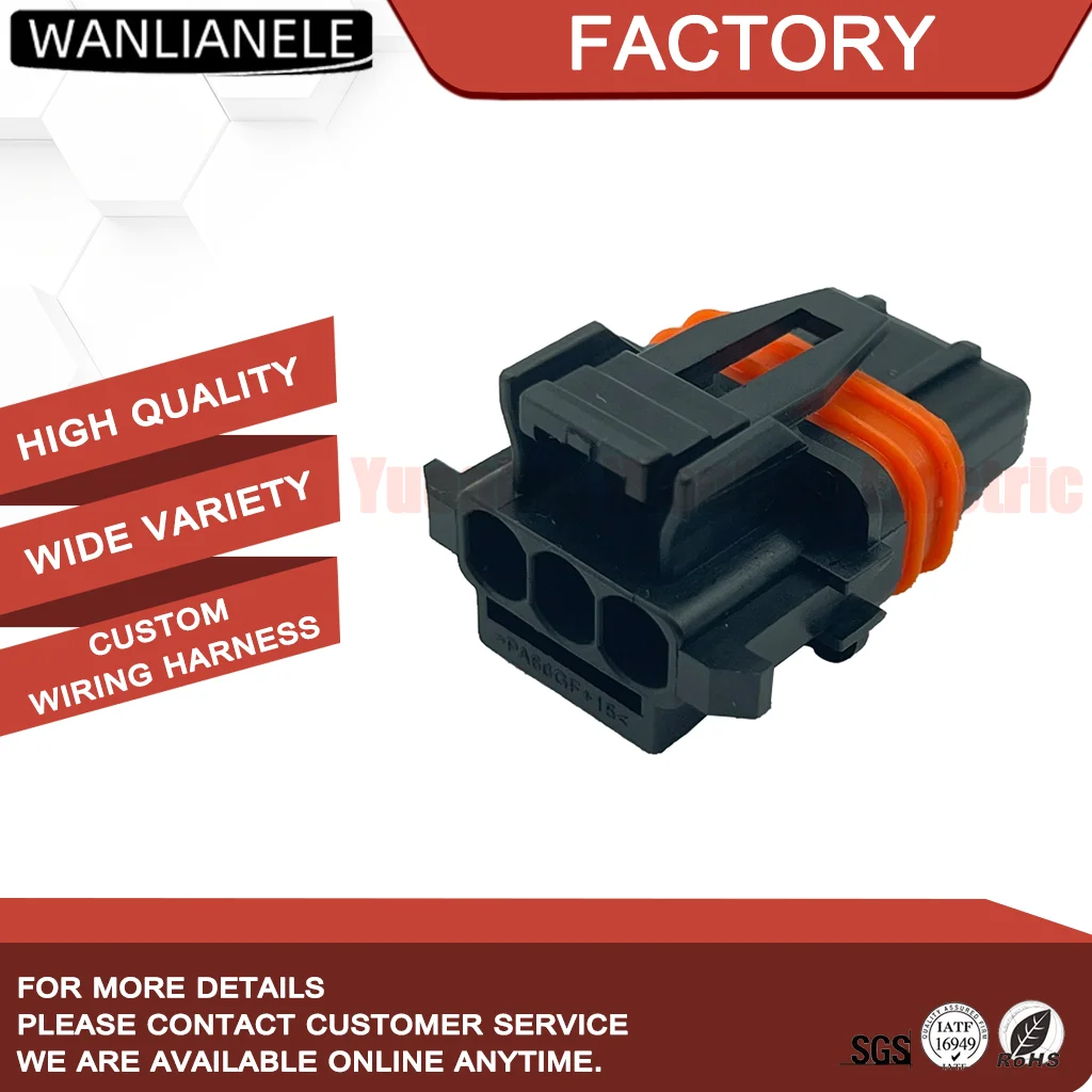 50 Sets Replacement for TE 368161-1 3 Pin Female Sealed Connector Junior Power Timer 2.8mm 5mm Pitch Fit Fuel TPS Sensor Harness