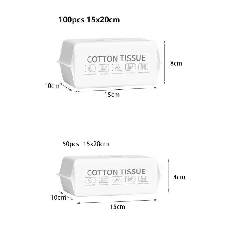 1pc Disposable Face Towels Makeup Tissue Soft Facial Cleanser Towel Skincare Wash Cleansing Cotton Soft Towel Wipe Face Towel