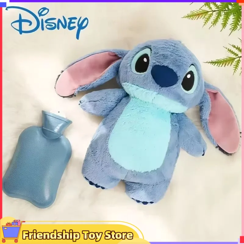 

Милая плюшевая ручная бутылка для горячей воды Disney Stitch, милая мягкая зимняя портативная теплая ручная сумка, аниме игрушки, рождественский подарок