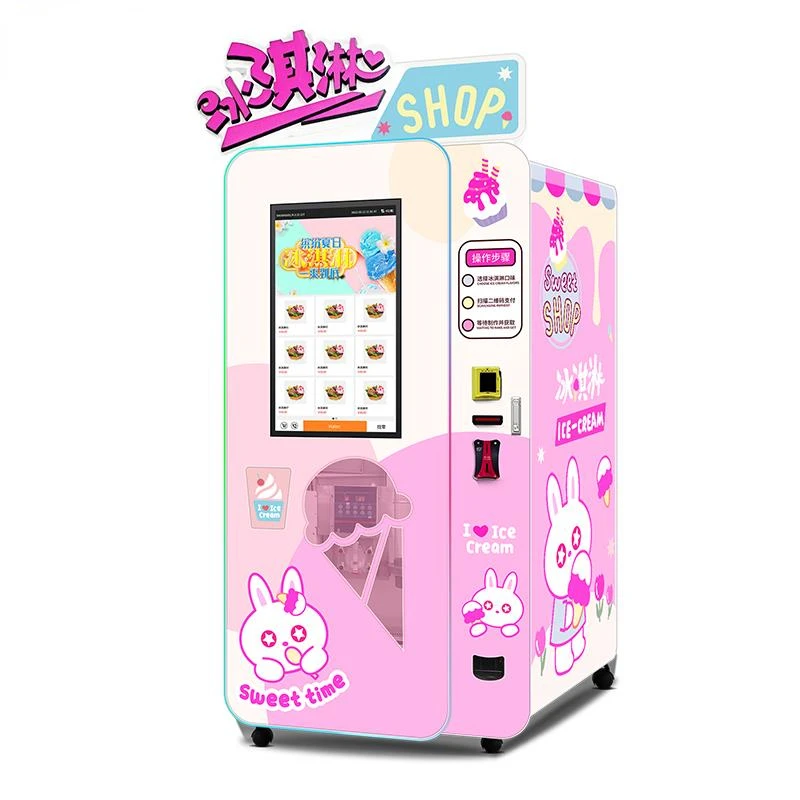 6 Kinds Of Snack And Jams In The Ice Cream Vending Machine With 32 Inch Touch Screen With Oem Light