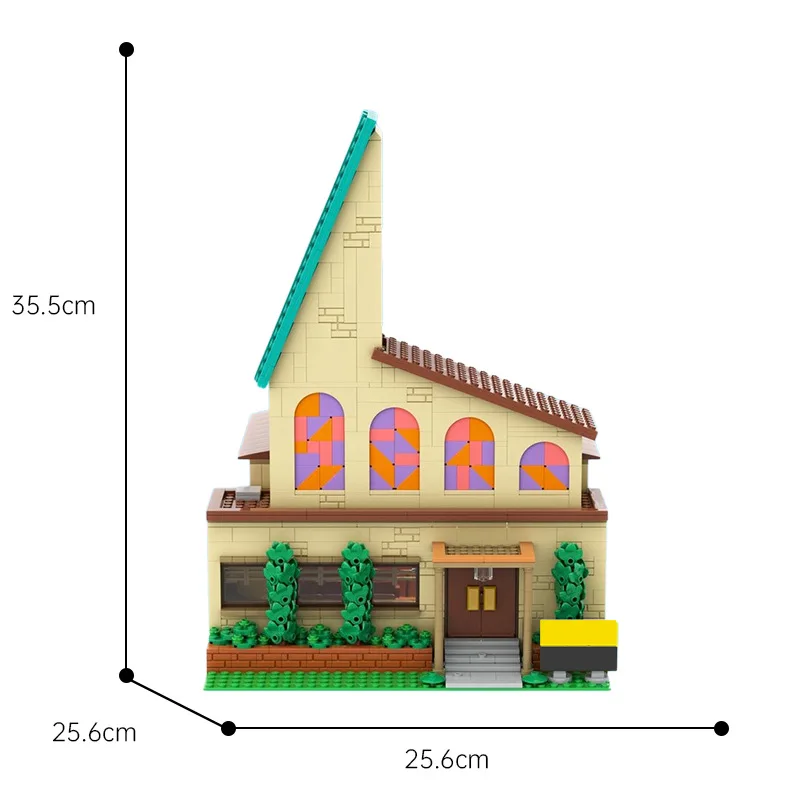 Simpsoned Prima Chiesa Blocchi di Costruzione Posto Modulare Moe Taverna Bar Springfield Scuola Elementare Modello Giocattoli