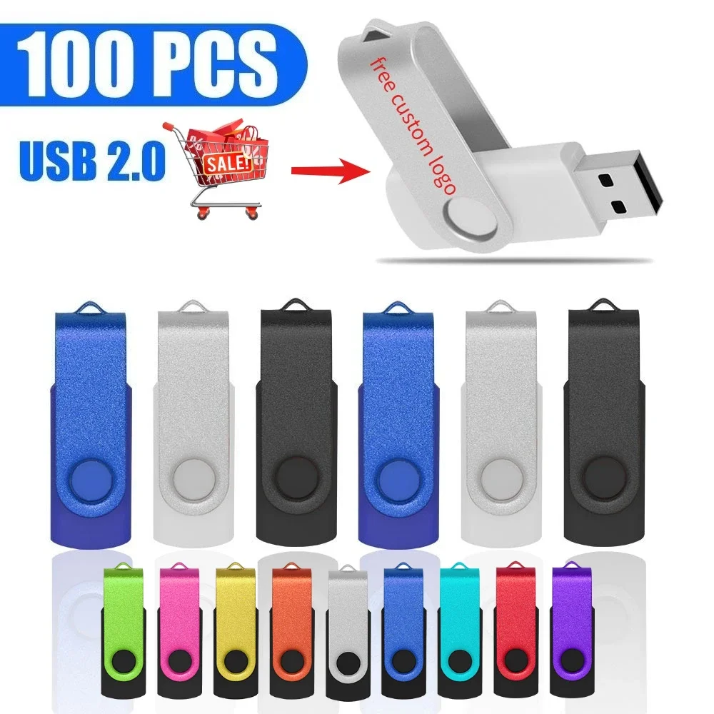 100 шт./лот USB 2.0 флеш-накопителей, индивидуальные флешки 1 ГБ, 2 ГБ, 4 ГБ, 8 ГБ, 16 ГБ, 32 ГБ, 64 ГБ, 128 МБ, подароч