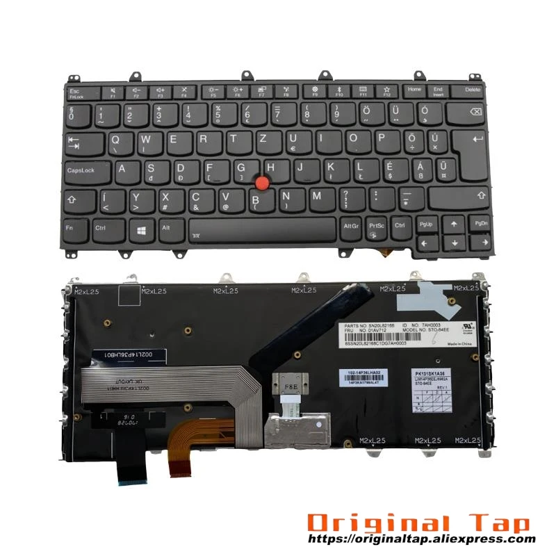 HU Hungarian Backlit Keyboard for Lenovo Thinkpad X380 Yoga 370 01EN401 01AV690 01HW590 01HW630