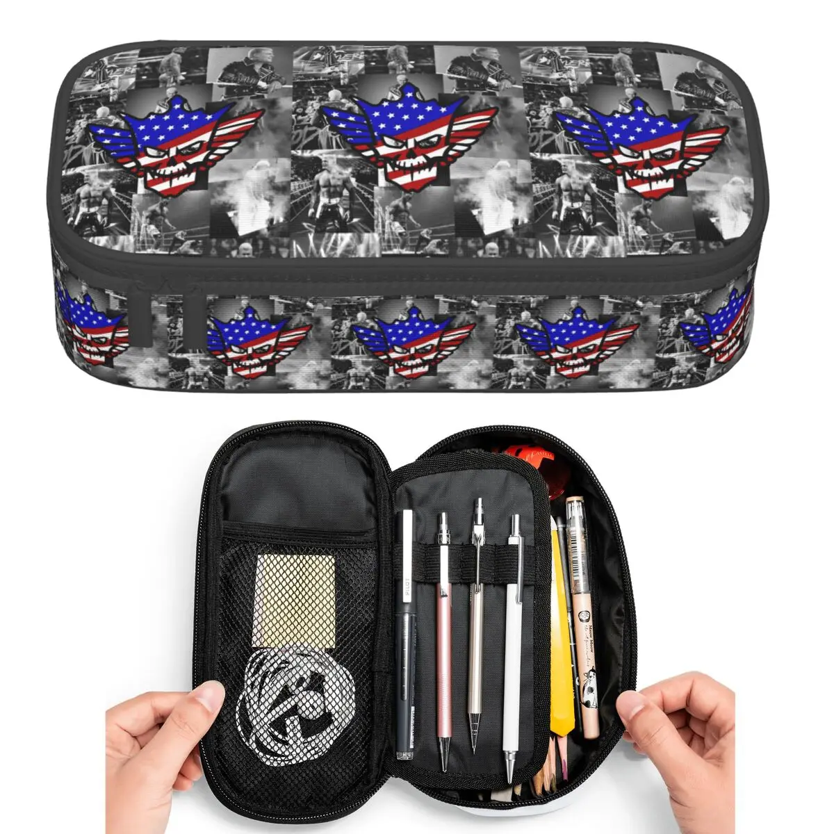 

In The Ring Cody Rhodes American Nightmare Pencil Cases for Students Pen Box Pencil Bag Large Capacity Pencil Pouch Pen Holder