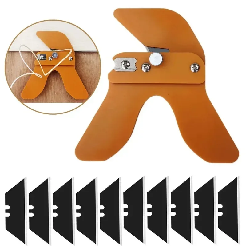 Trimming Blade Arc Straight Edge Banding Strip Scraper Board 2 in1  PVC Manual Edge Trimmer Deburring Woodworking Tool