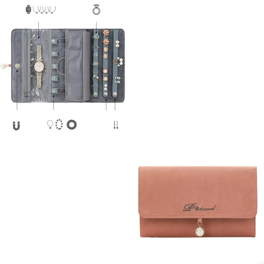 

Elegant Travel Jewelry Case Stylish Watch Accessory Storage Pouches