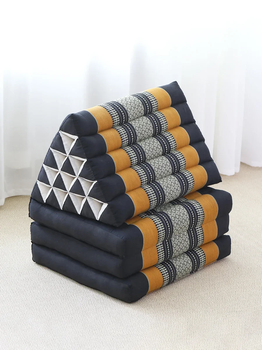 Coussin triangulaire avec dossier intégré, canapé inclinable pliable, tatami flottant, chaise paresseuse sur le rebord de la fenêtre, Thaïlande