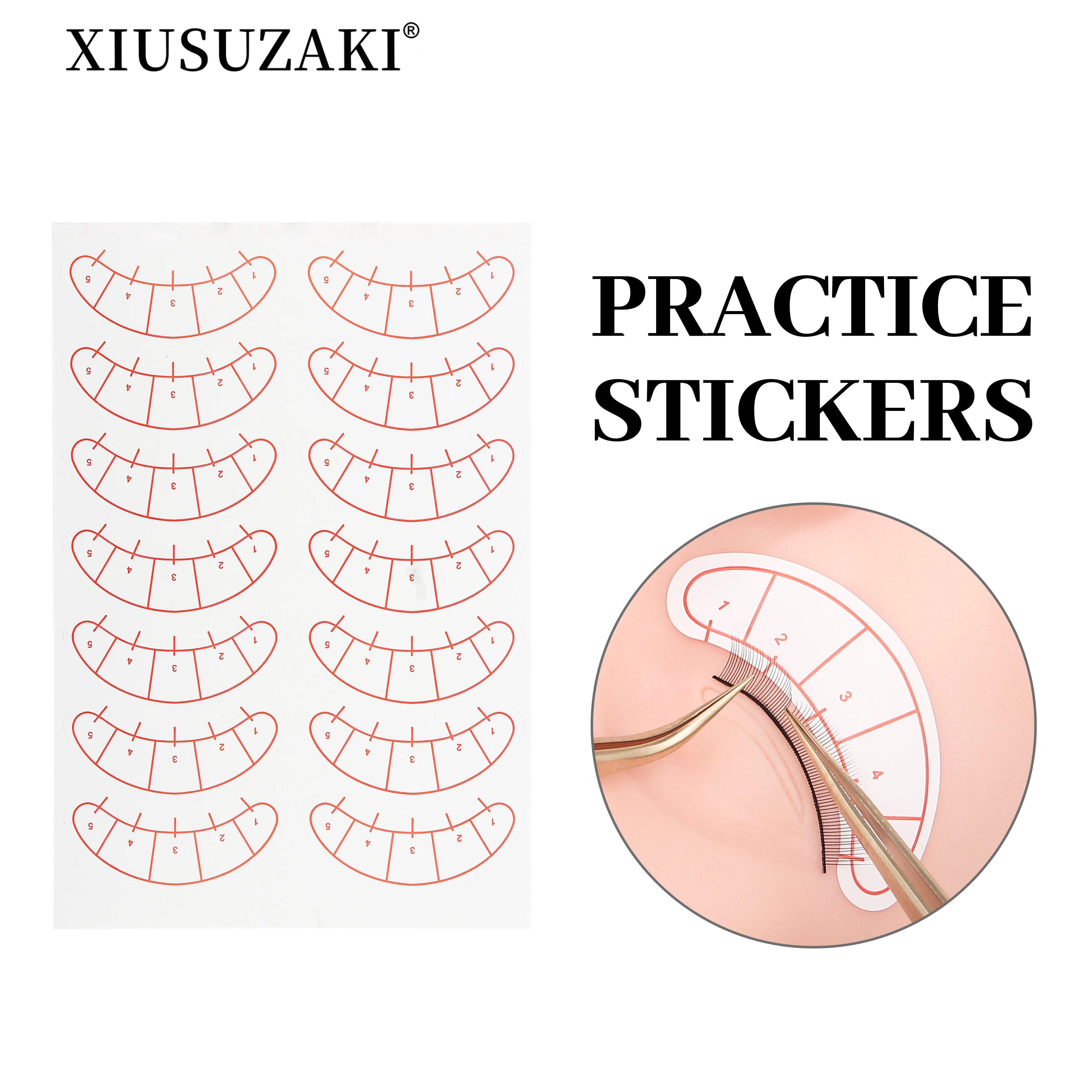 

XIUSUZAKI 70 Pairs False eyelash Eye Sticker Positioning Tips Sticker for Eyelashes Extension Practice Patches MakeUp Tool