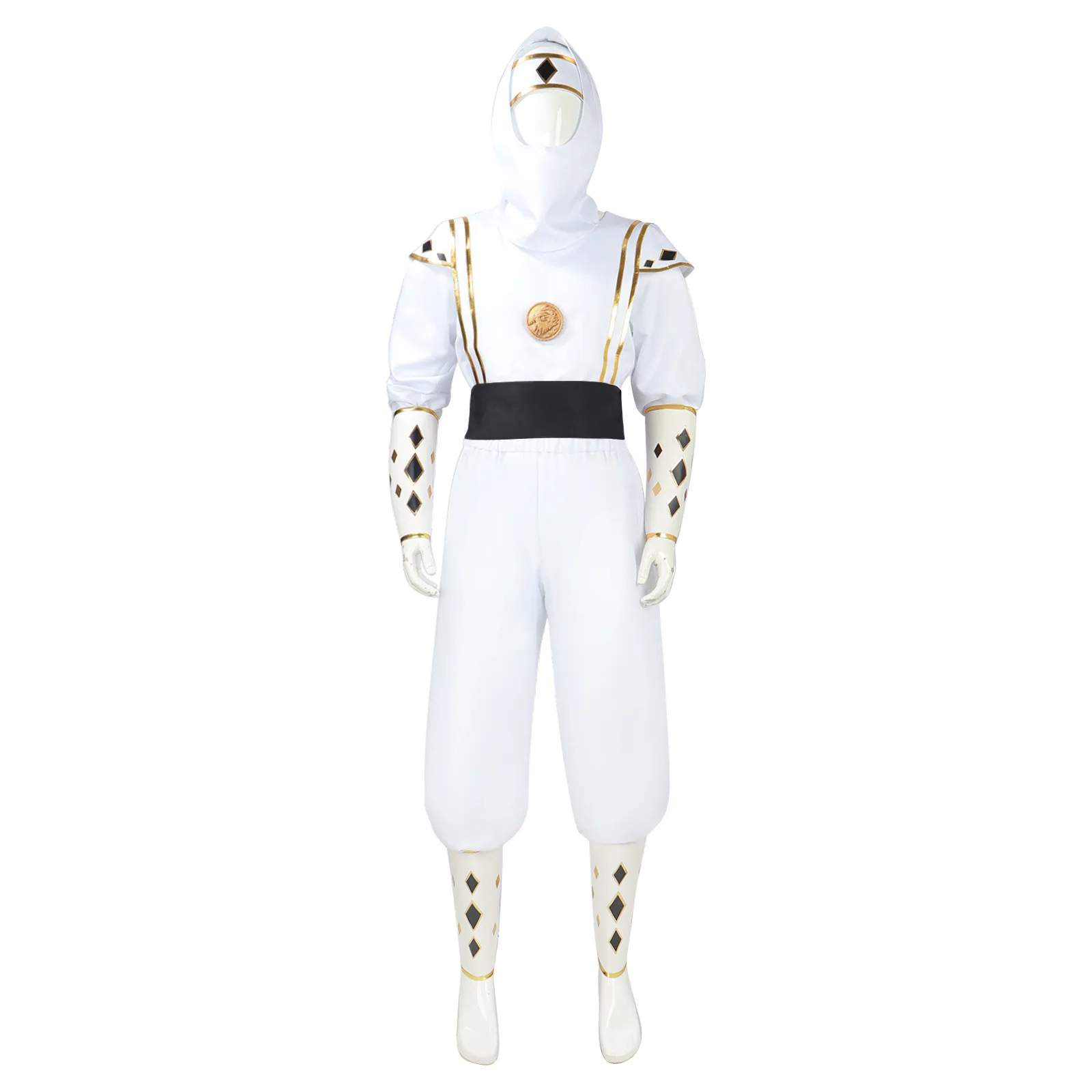 

Dinosaur Team American Version Of White Ninja Cos Suit Set American Drama Film And Television Performance Suit Cosplay