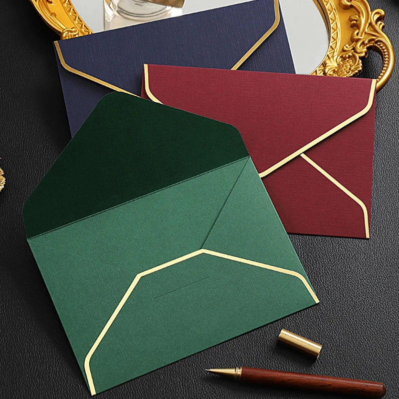

20pcs/lot Envelope Green 162x115mm Small Business Supplies 260g Paper Business High-grade Envelopes for Wedding Invitations